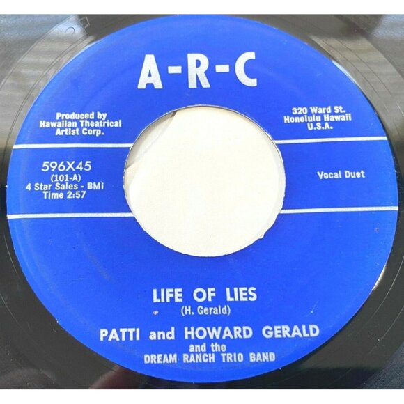 Patti & Howard Gerald Life of Lies / I Lost My Faith 45 Country Vinyl Record ARC - Picture 1 of 6